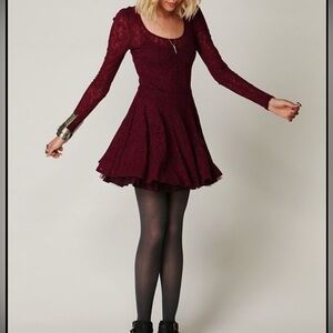 v i n t a g e :: lace Layered 90s Grunge fit and flare Dress contempo casuals